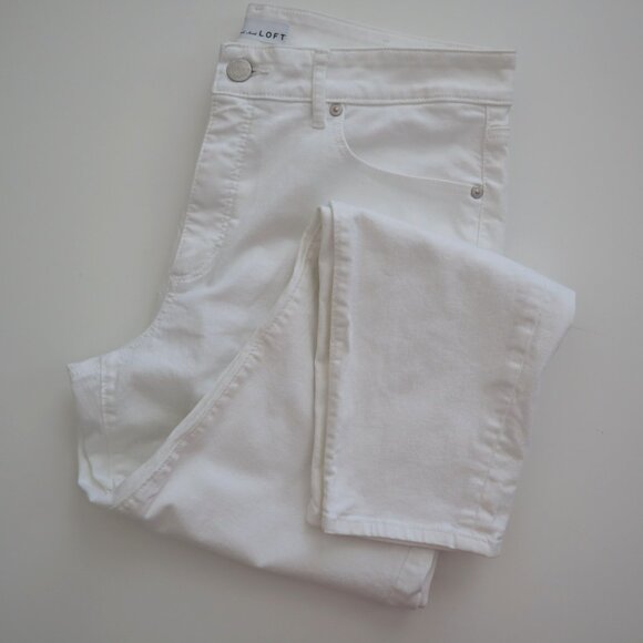 LOFT White Curvy Skinny Jeans | 32/14 - Picture 2 of 9